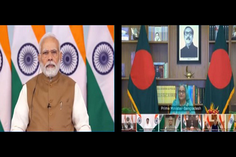 Indian, Bangladeshi prime ministers jointly inaugurate rail, power sector projects